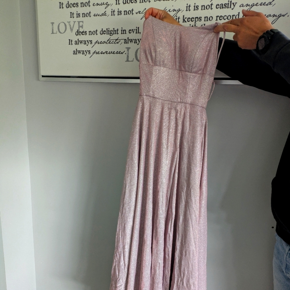 Pink Strapless Gown for Weddings/Prom